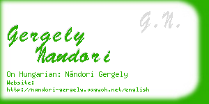 gergely nandori business card